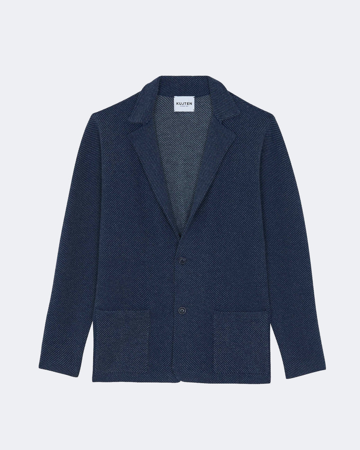 Veste en cachemire bleu pour homme - Kujten packshot