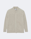 Gilet en cachemire blanc et beige pour homme - Kujten packshot