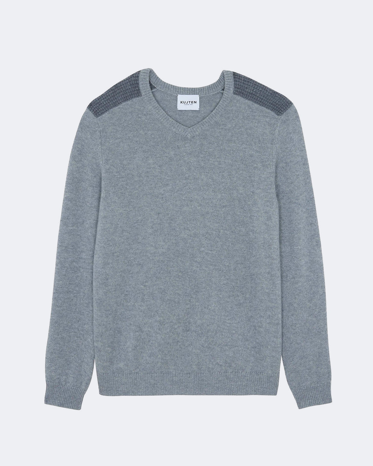 Pull en cachemire gris pour homme - Kujten packshot