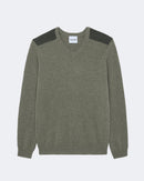Pull en cachemire kaki pour homme - Kujten packshot