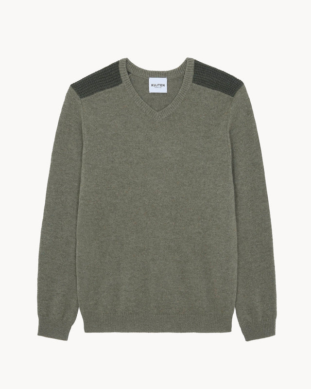 Sweater Jerem marl khaki - Image principale