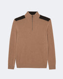 Pull en cachemire camel pour homme - Kujten packshot