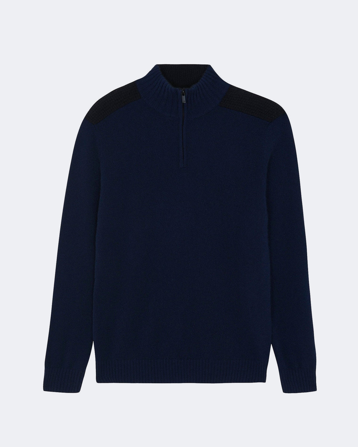 Pull en cachemire bleu pour homme - Kujten packshot