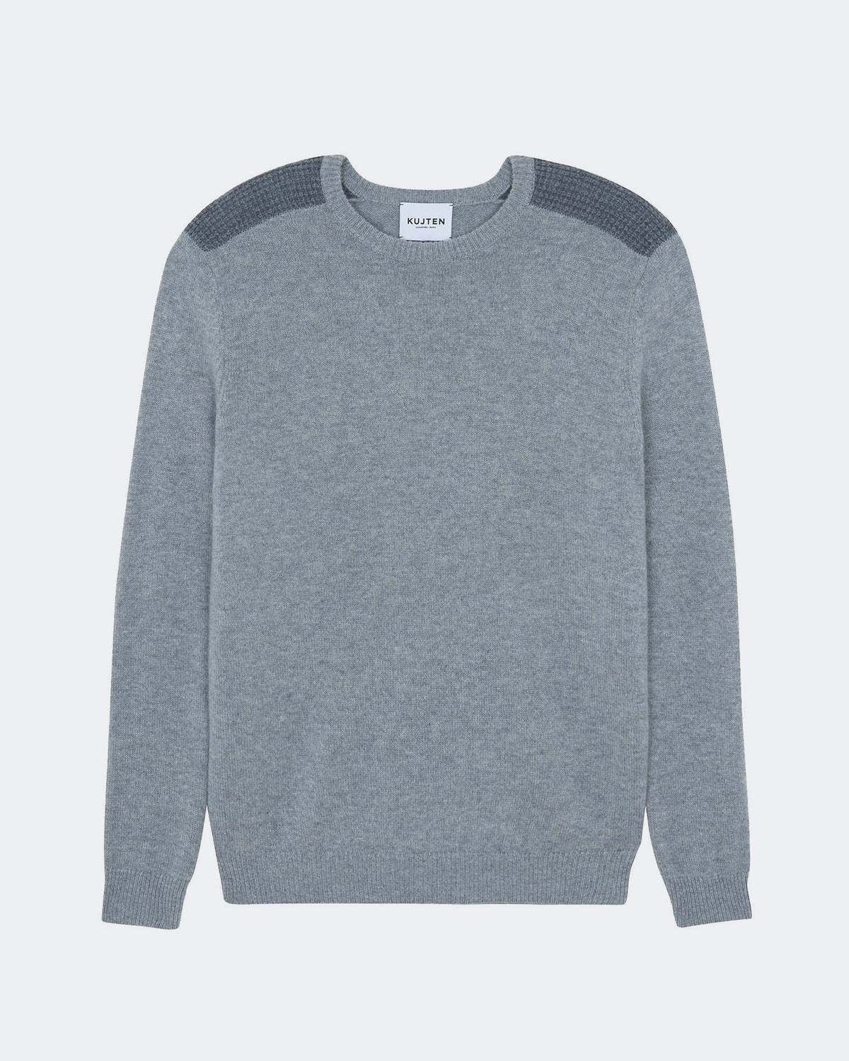 Pull en cachemire gris pour homme - Kujten packshot