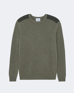 Pull en cachemire kaki pour homme - Kujten packshot
