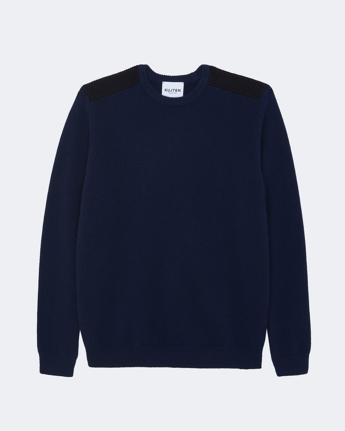 Pull en cachemire bleu pour homme - Kujten packshot