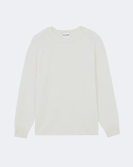Pull en cachemire blanc pour homme - Kujten packshot