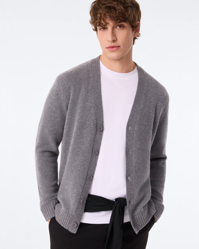 Cardigan Tiago flannel gray - Image principale