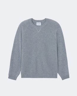 Pull en cachemire gris pour homme - Kujten packshot