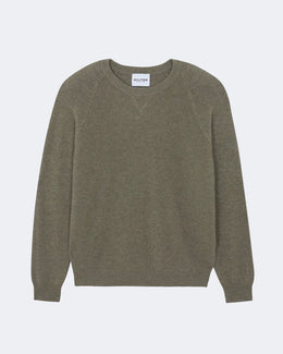 Pull en cachemire kaki pour homme - Kujten packshot