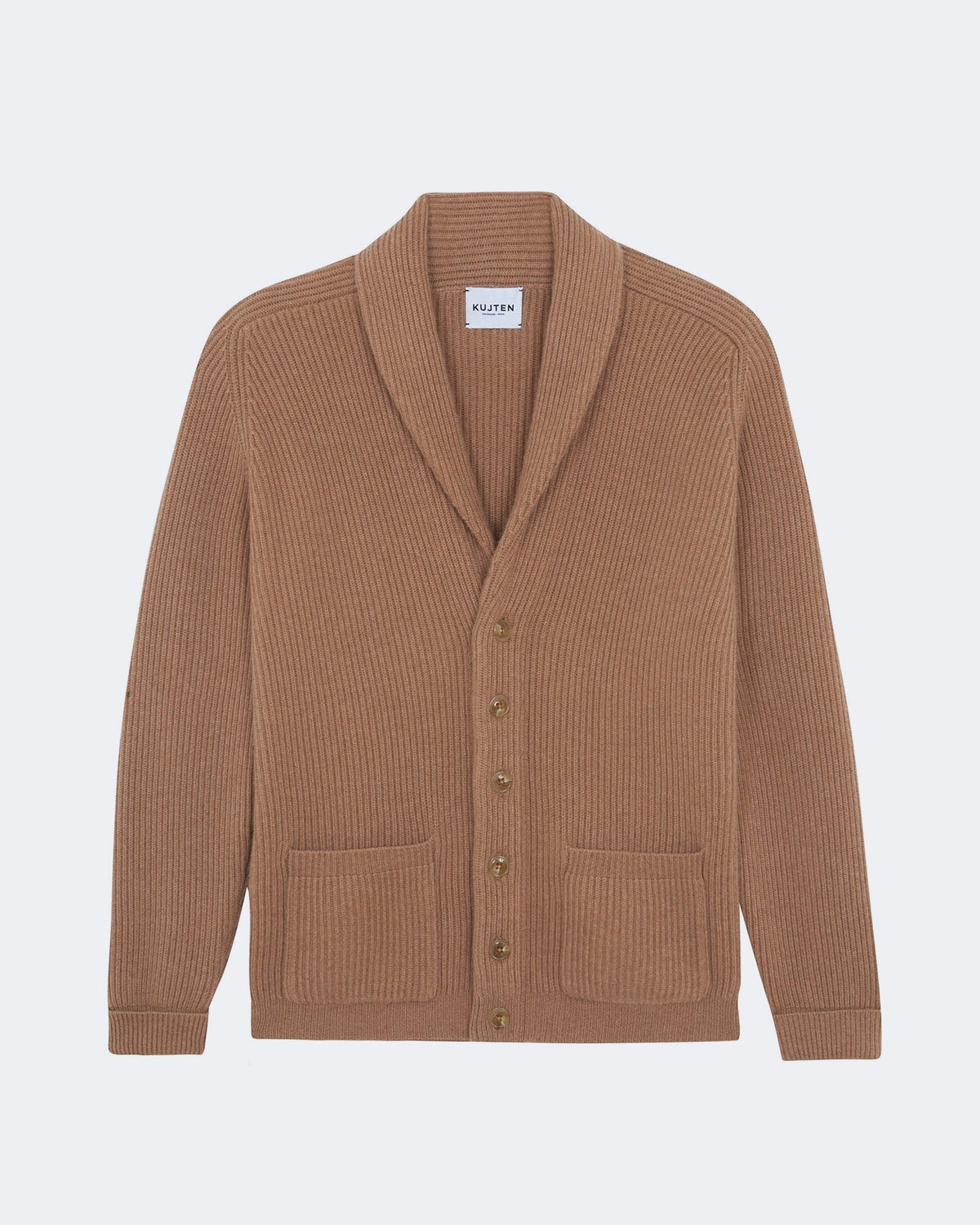 Gilet en cachemire camel pour homme - Kujten packshot