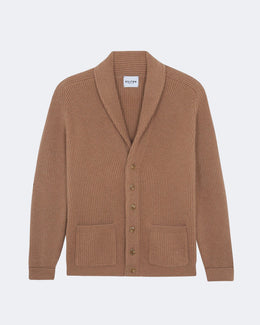 Gilet en cachemire camel pour homme - Kujten packshot