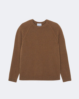 Pull en cachemire camel pour homme - Kujten packshot