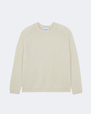 Pull en cachemire blanc pour homme - Kujten packshot