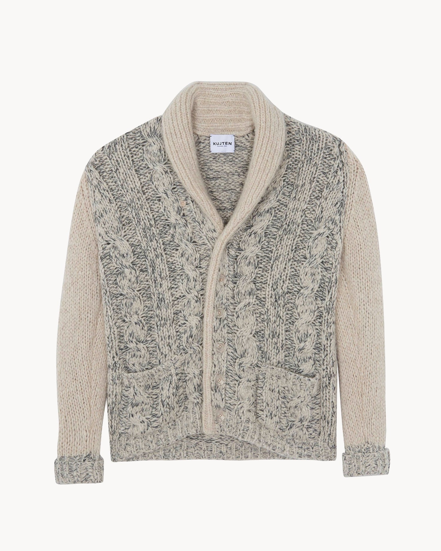 Gilet en cachemire beige pour homme - Kujten packshot