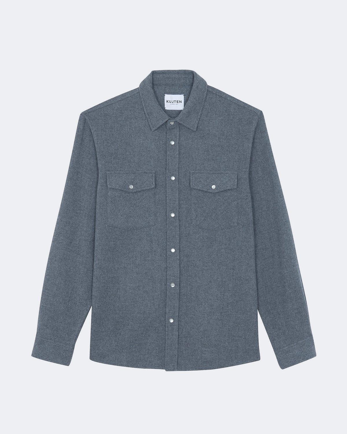 Chemise en cachemire gris pour homme - Kujten packshot