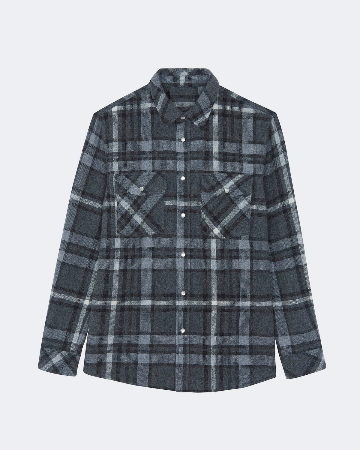 Chemise en cachemire gris pour homme - Kujten packshot