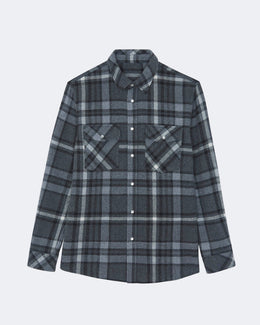 Chemise en cachemire gris pour homme - Kujten packshot