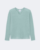 Pull en cachemire vert pour homme - Kujten packshot