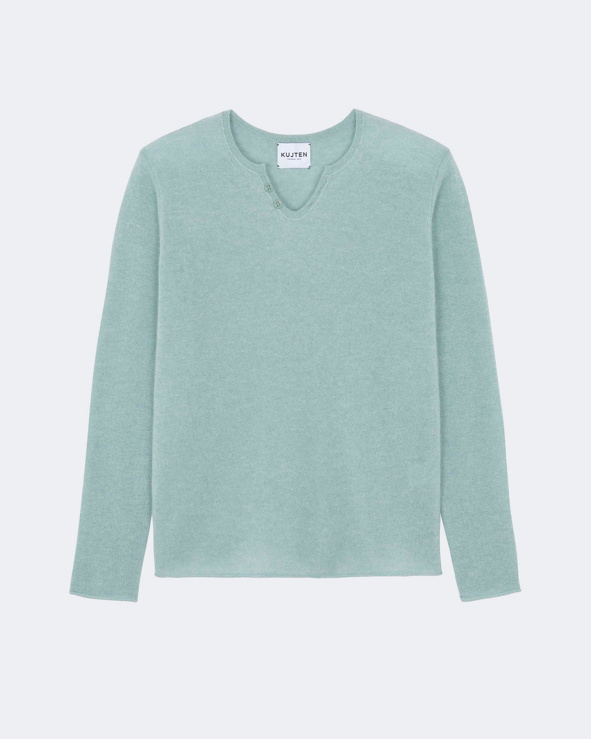 Pull en cachemire vert pour homme - Kujten packshot