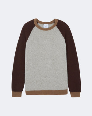 Pull jojo colorblock oversize marron - Kujten packshot