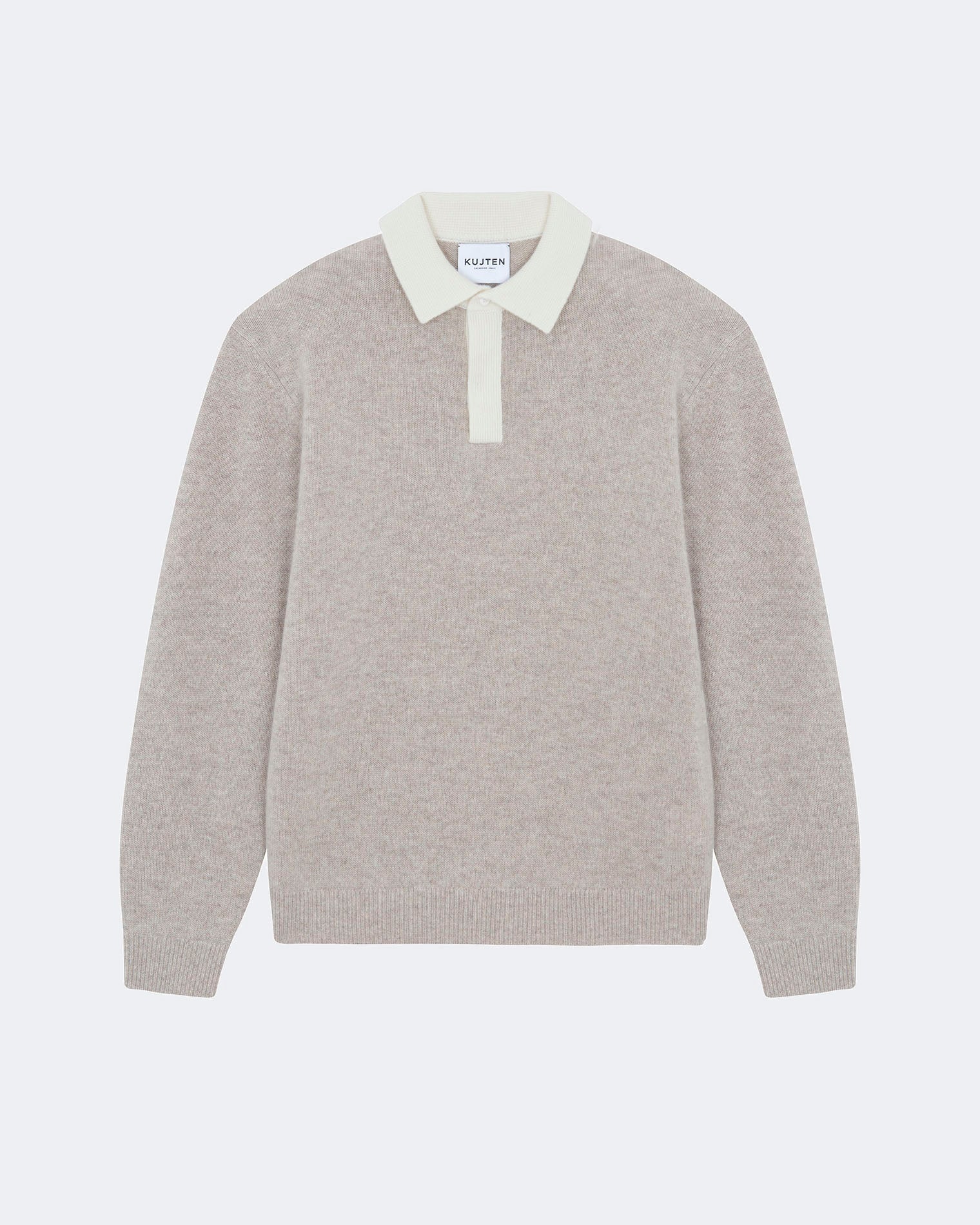 Polo roy droit blanc beige - Kujten packshot