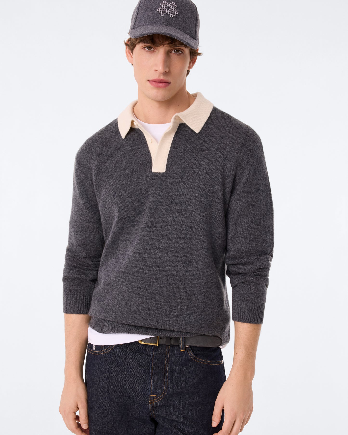 Polo Roy gris charbon