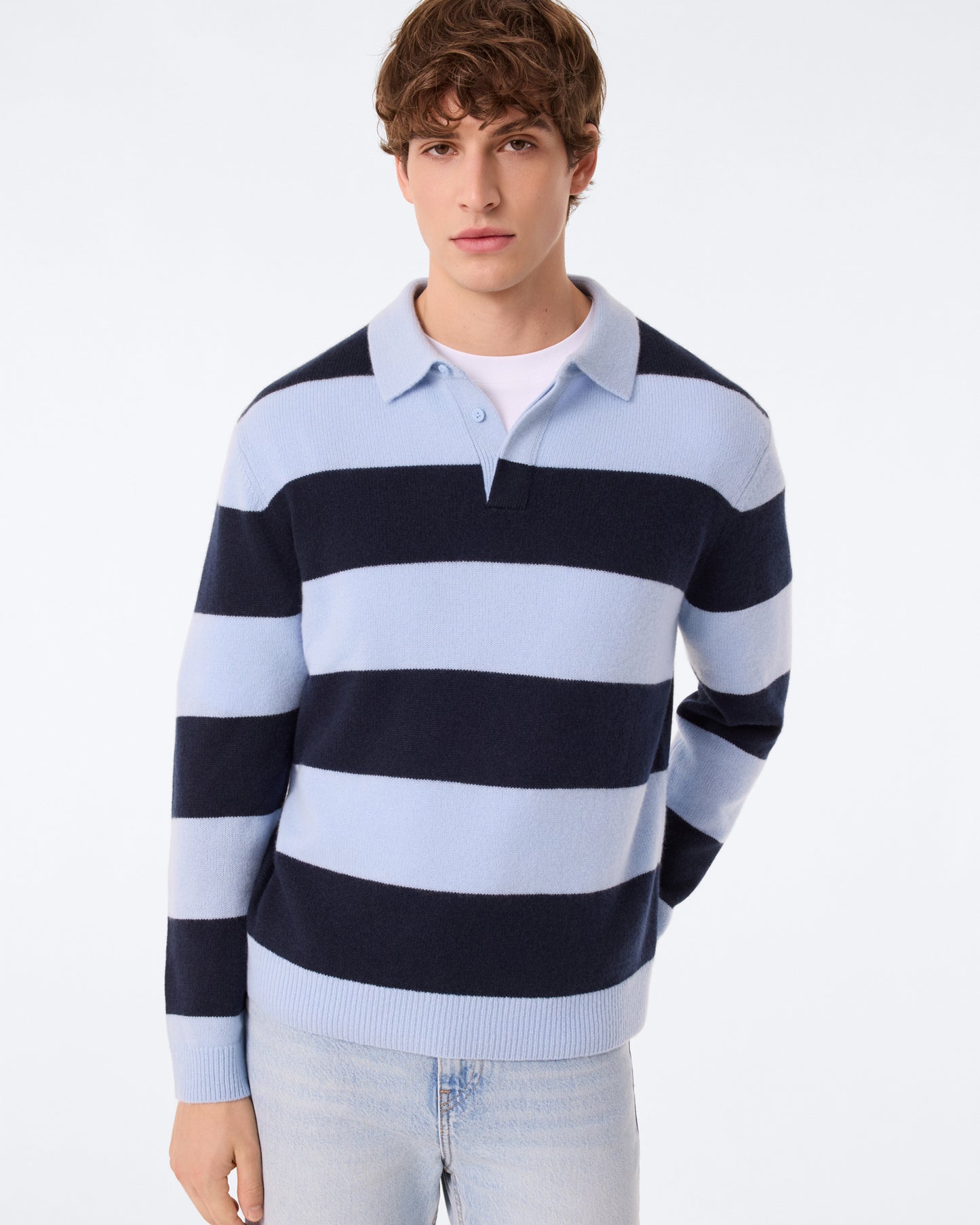 Polo Roy Rayure celestial