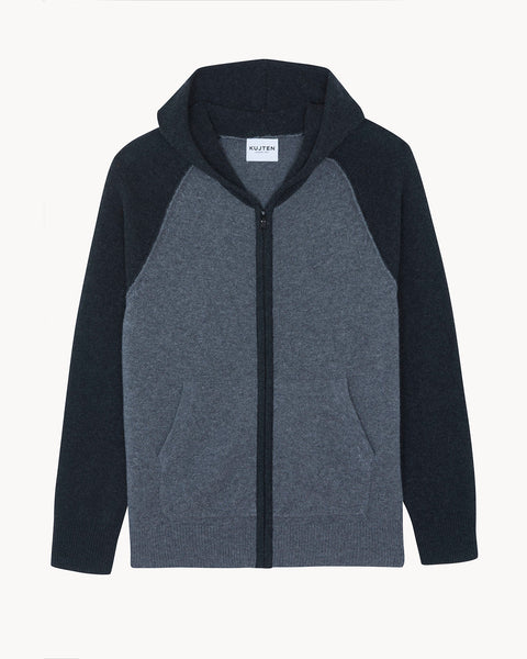 Sweater Hoodie Ron marl gray - Image principale