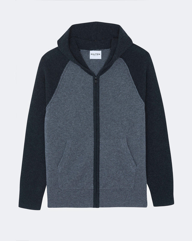 Pull Hoodie Ron gris chiné - Image principale