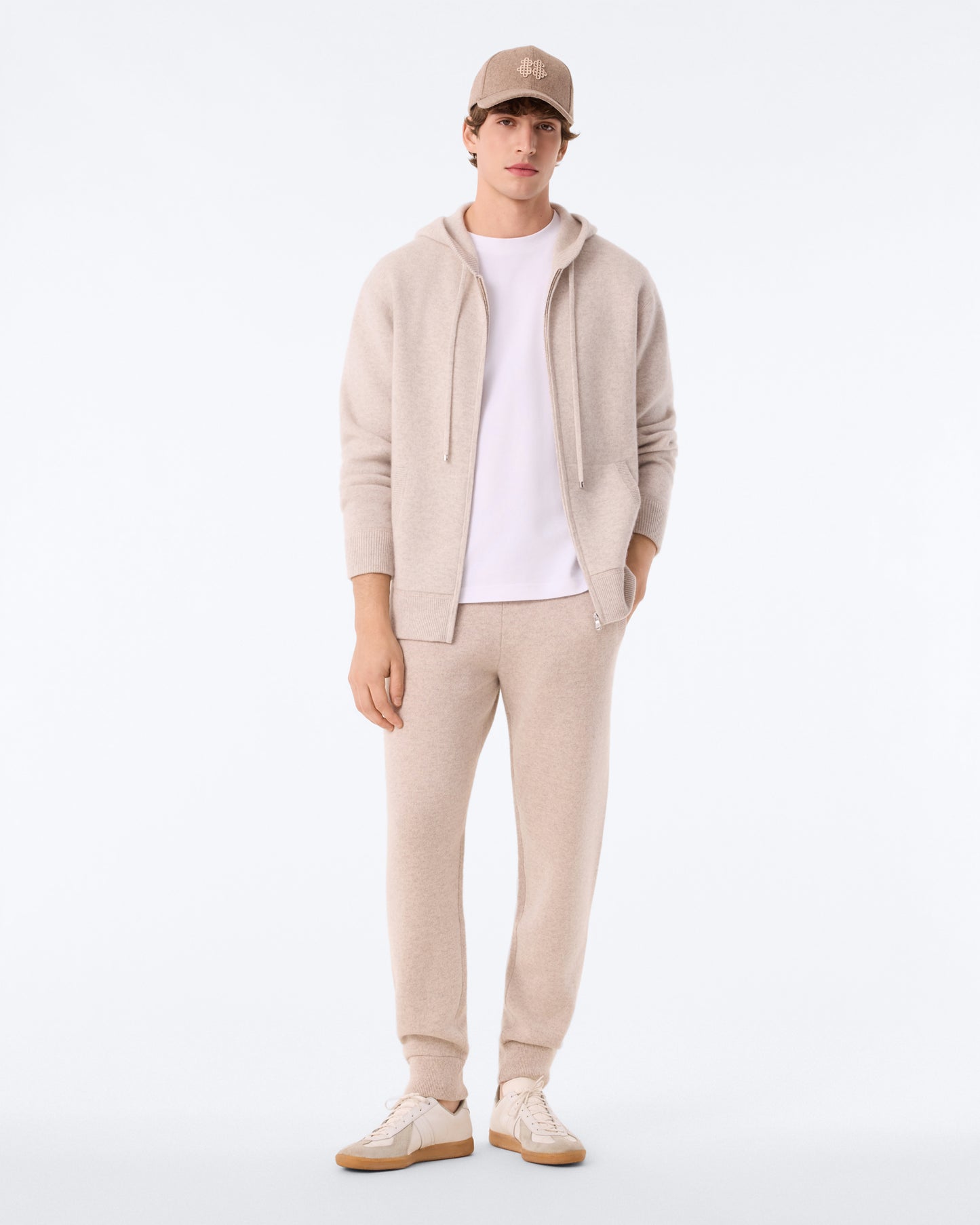 Hoodie Zippé Silvano avoine