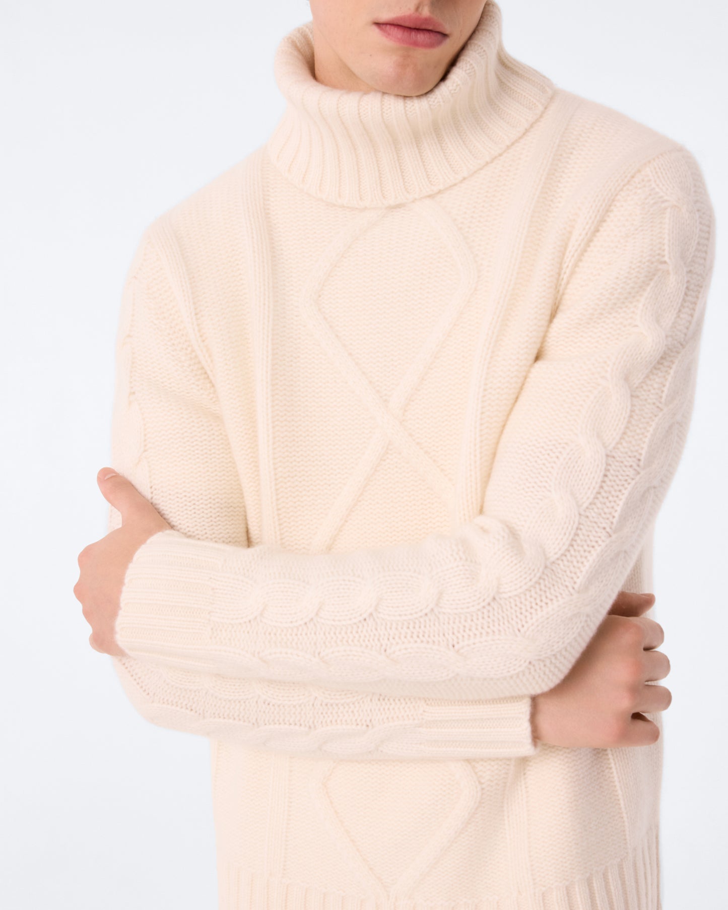 Pull Antho Cable blanc