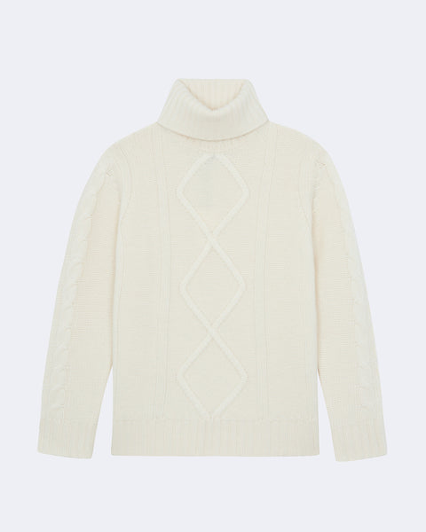 Pull Antho Cable blanc - Image 4