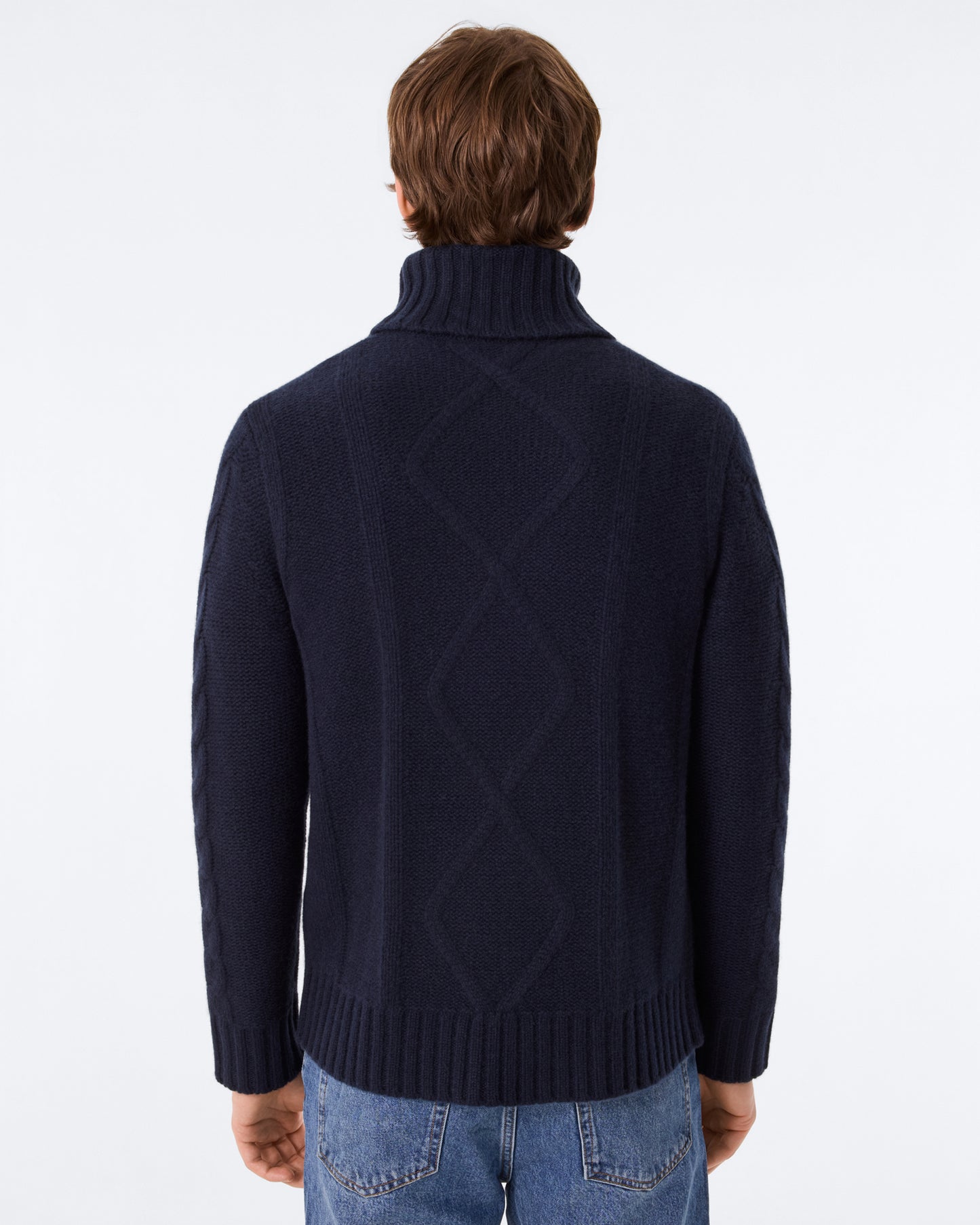 Pull Antho Cable bleu marine foncé