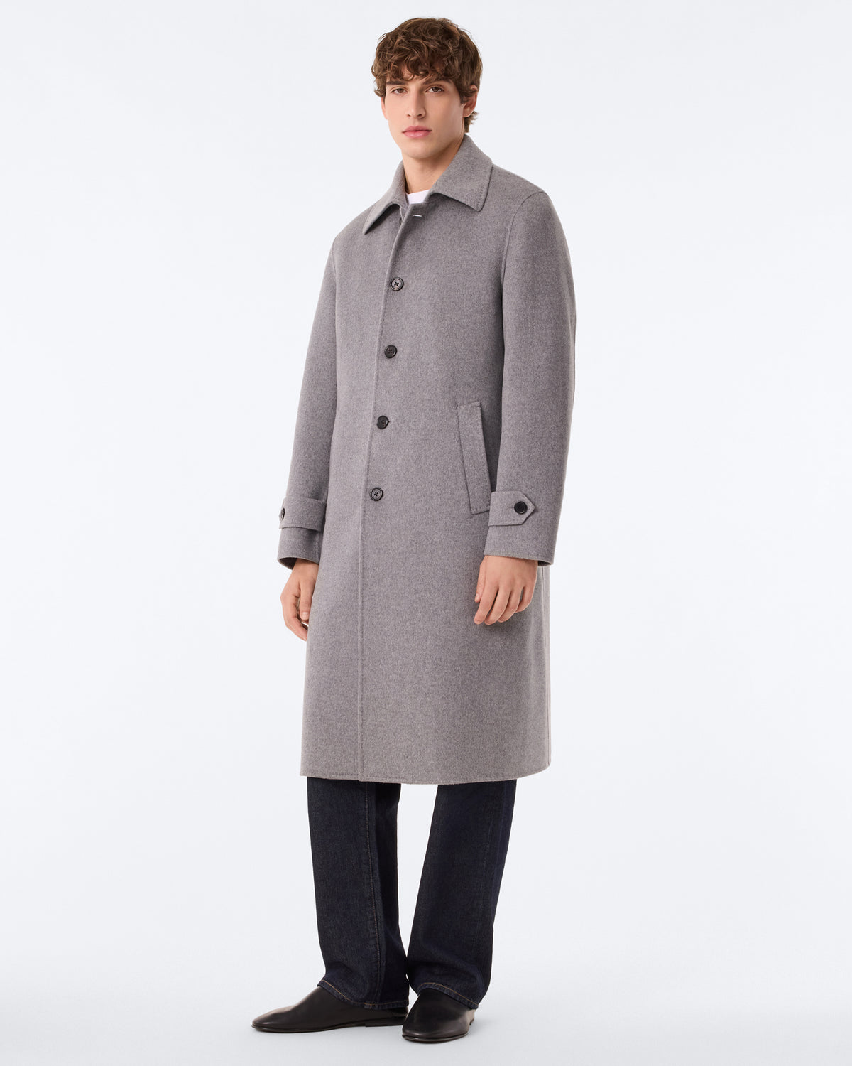 Manteau London gris flanelle
