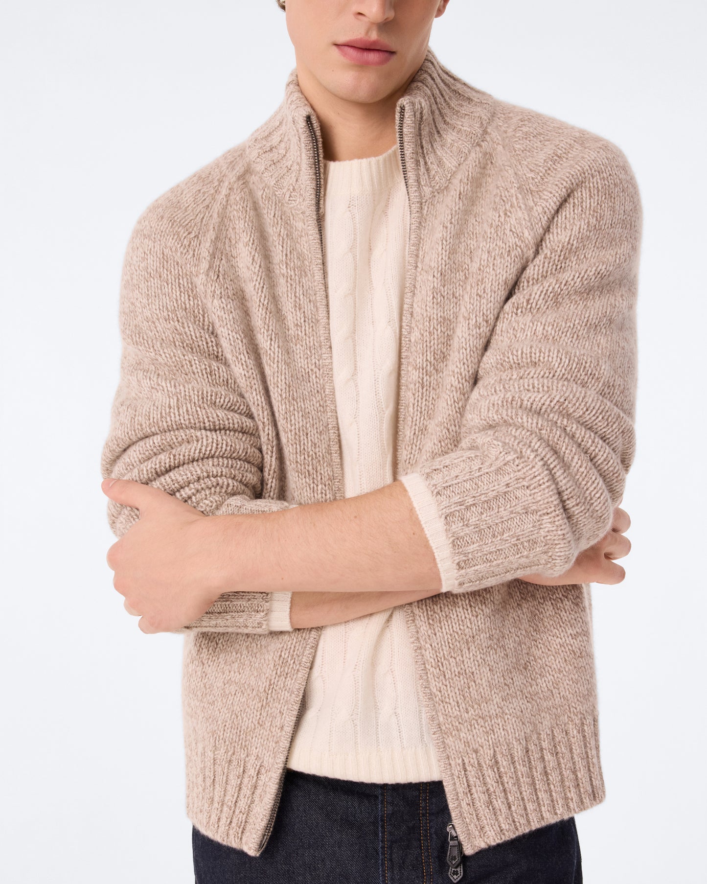 Gilet Luigi taupe mouliné