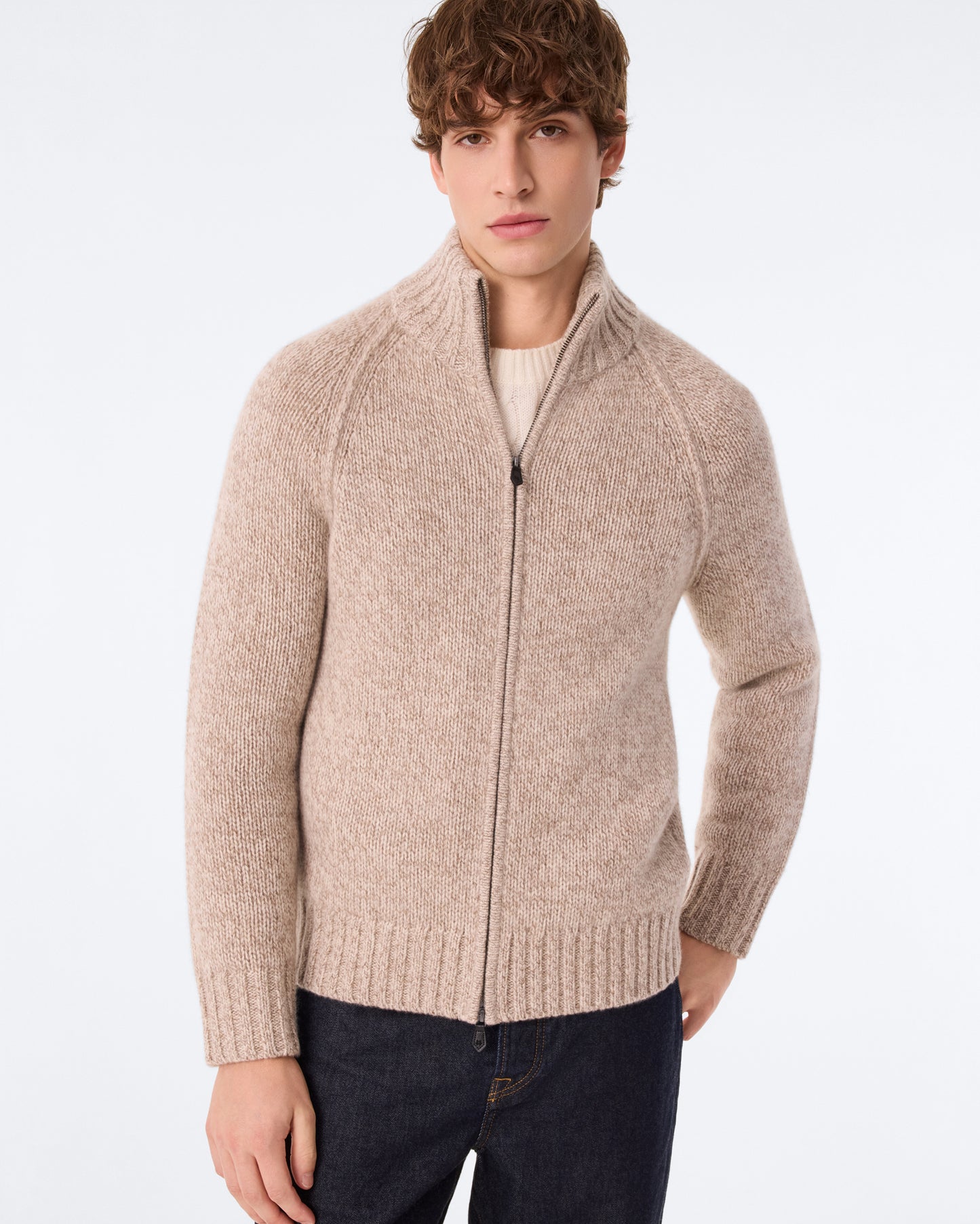 Gilet Luigi taupe mouliné