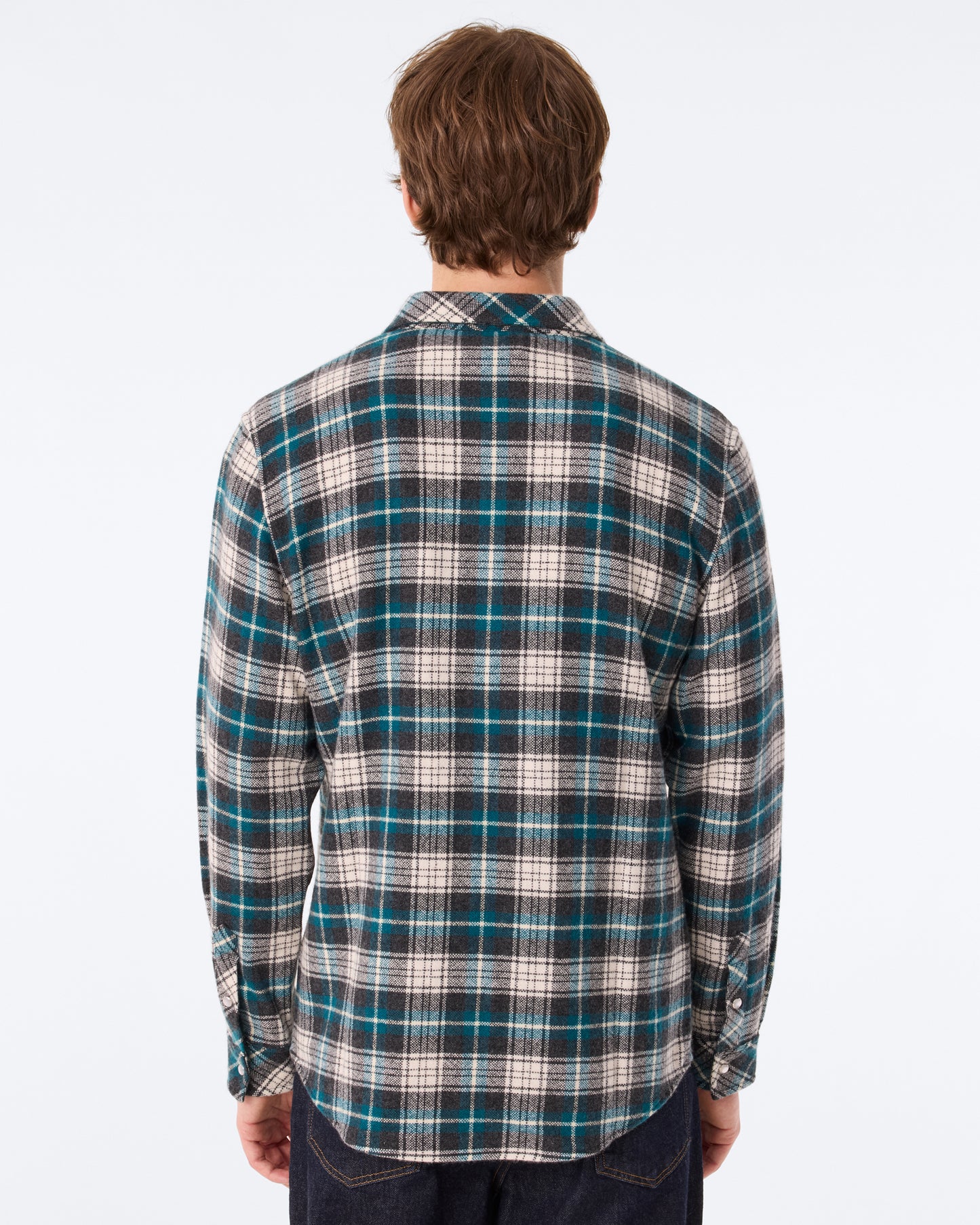 Chemise Timber Quadri gris sarcelle