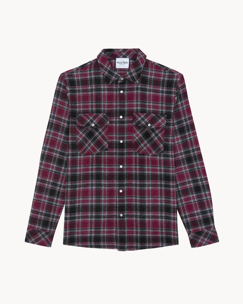 Shirt Timber Tartan Black Wine - Image 4