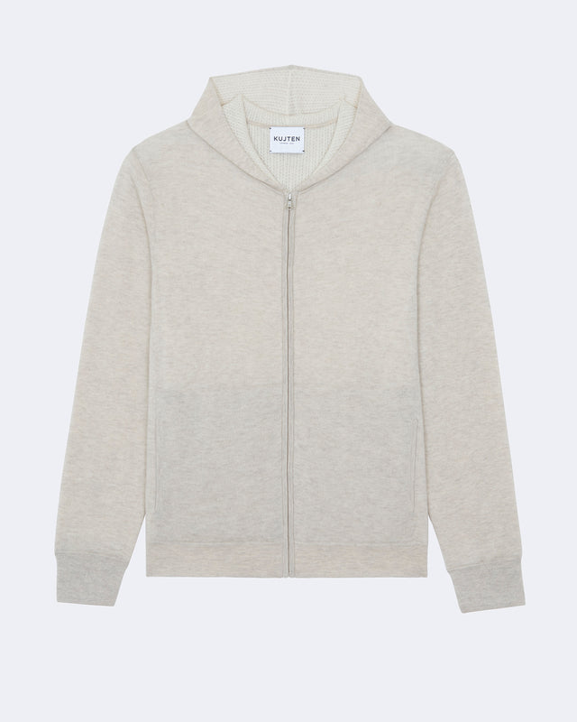 Zip-up Hoodie Ginna oats white - Image principale