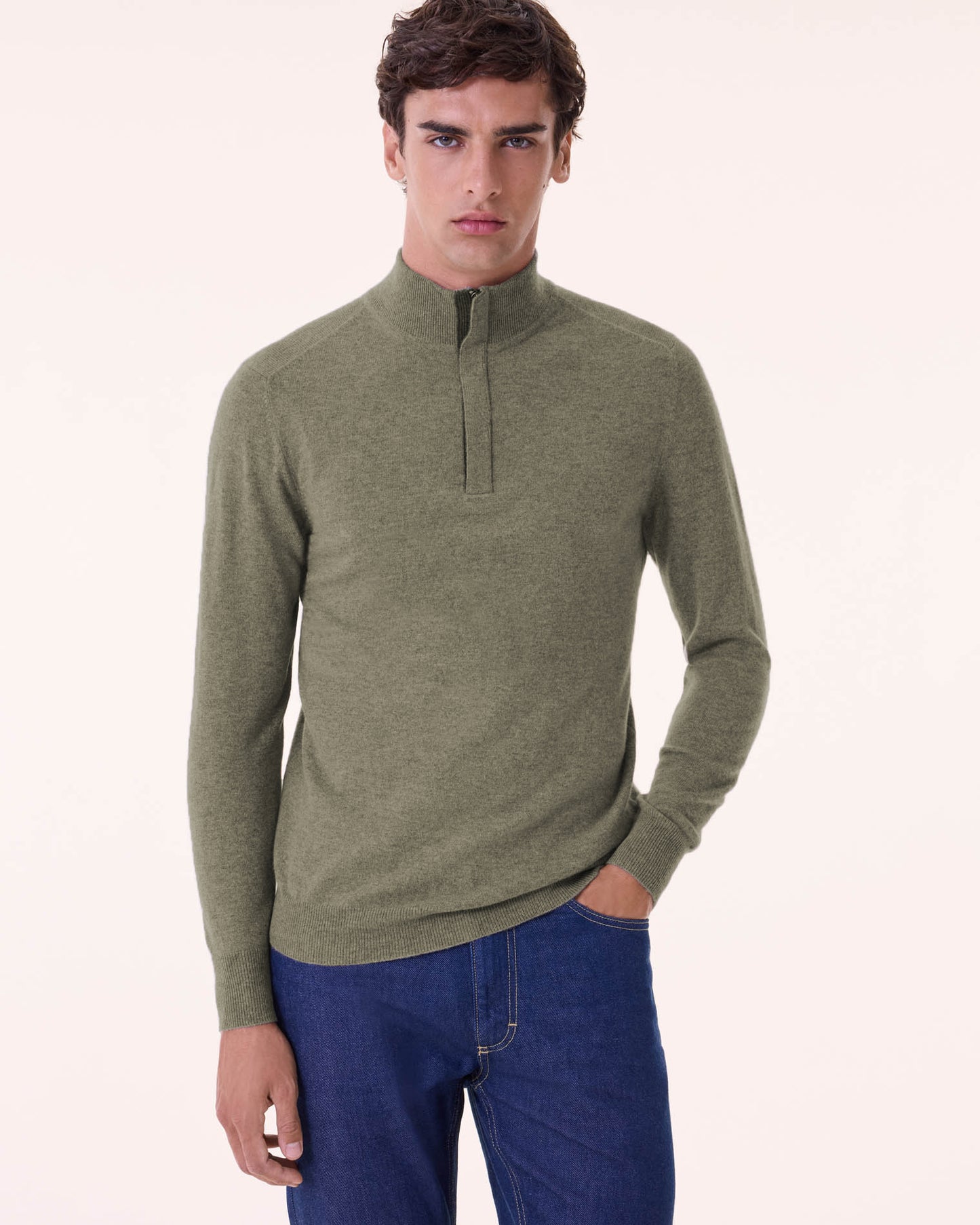 Pull Finn kaki chiné