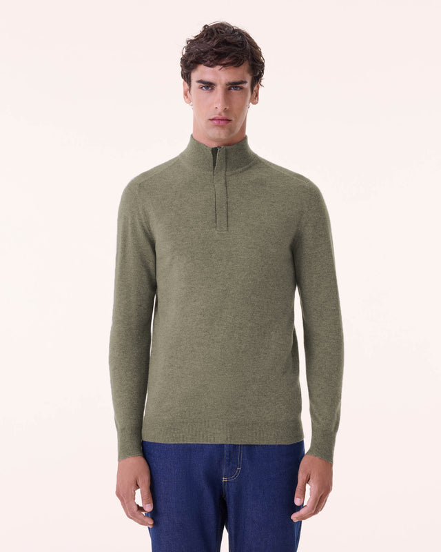 Sweater Finn marl khaki - Image principale