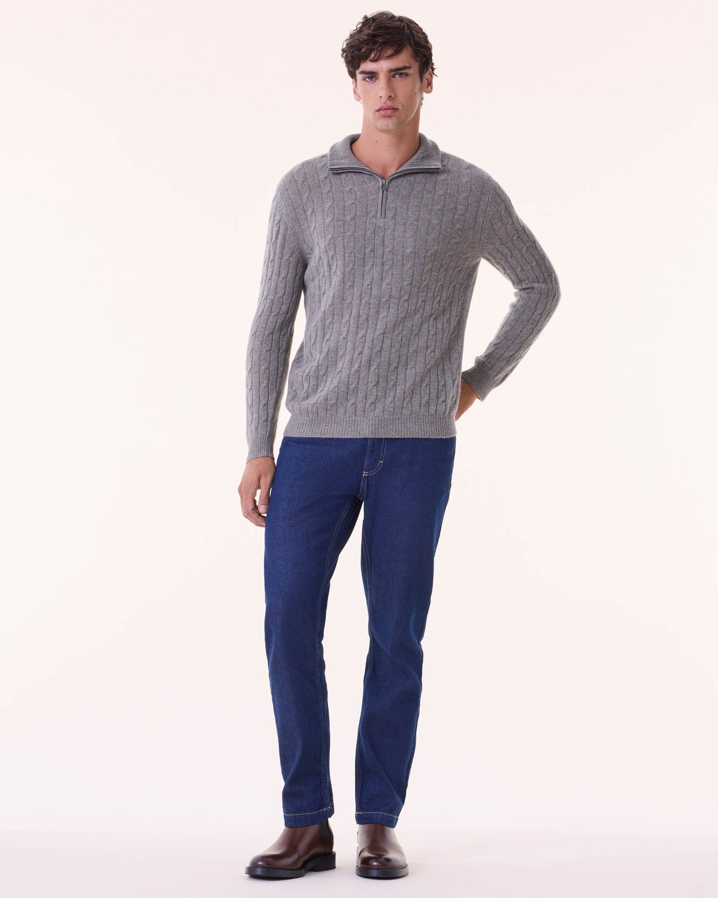 Sweater Hector marl khaki