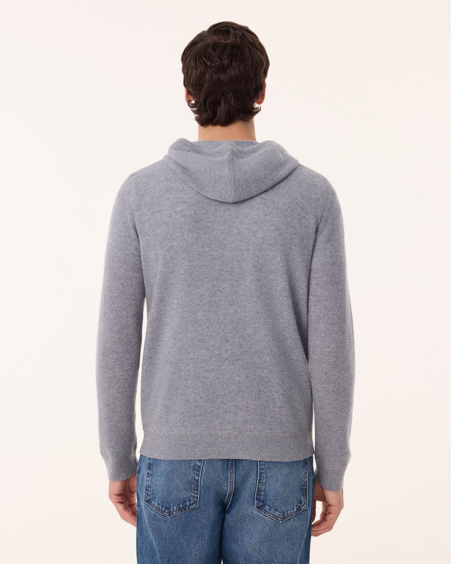 Pull en cachemire gris pour homme - Kujten