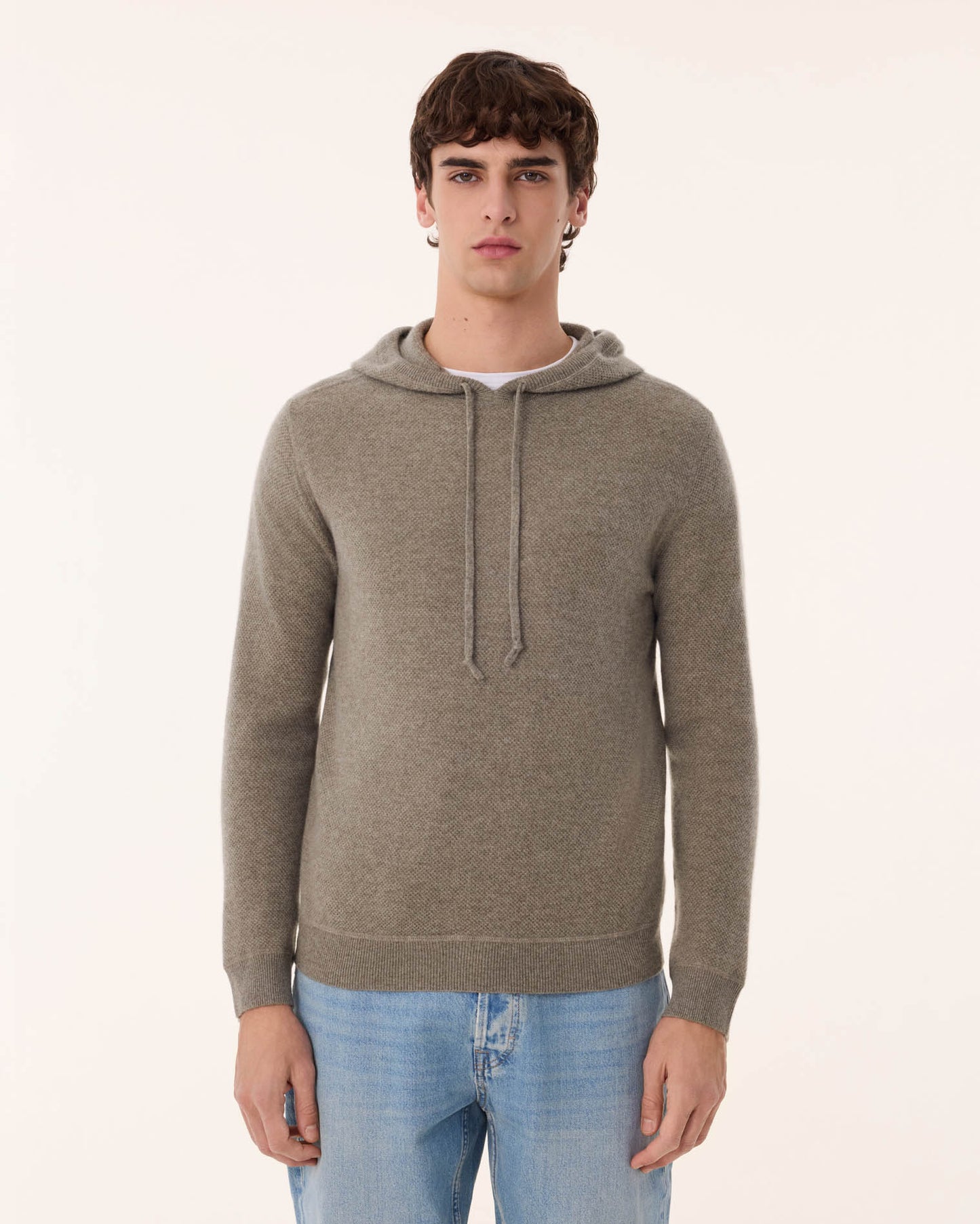 Pull gab tricotage jersey kaki - Kujten