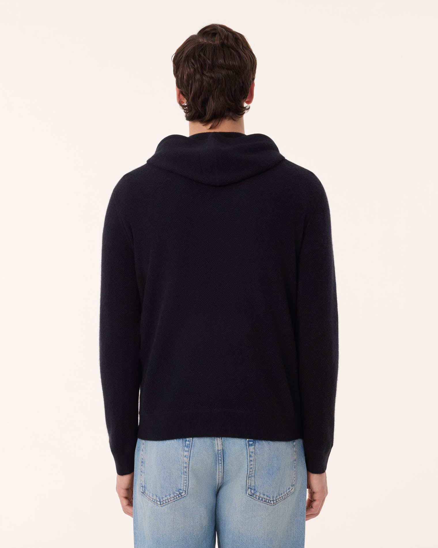 Pull gab tricotage jersey noir - Kujten