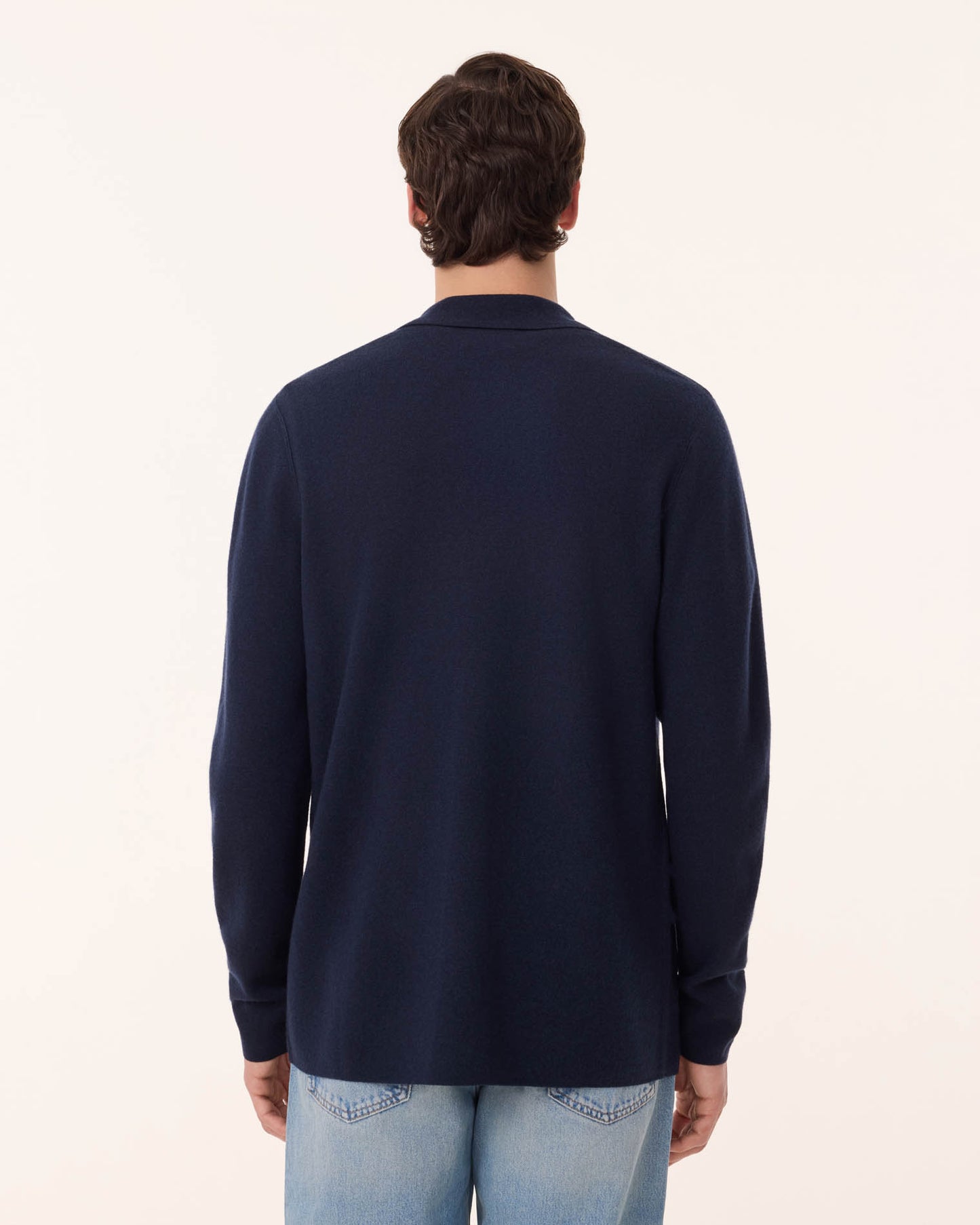 Veste marcello cachemire bleu - Kujten