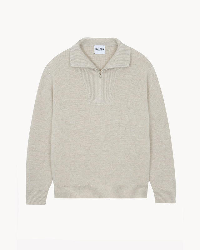 Sweater Roger oats white - Image principale