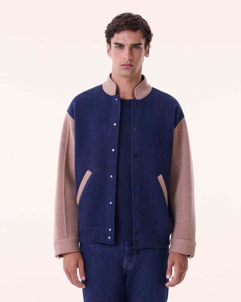 Bomber Xavier marl indigo blue - Image principale