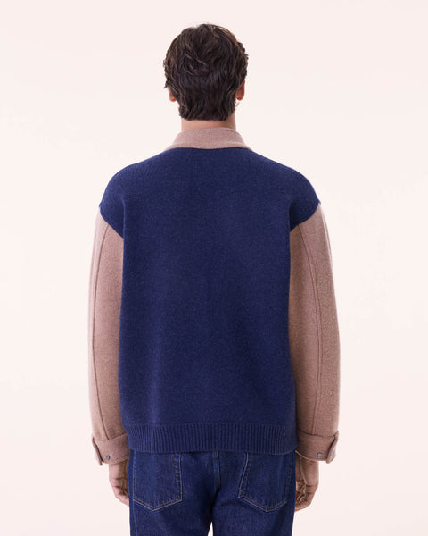 Bomber Xavier marl indigo blue - Image principale